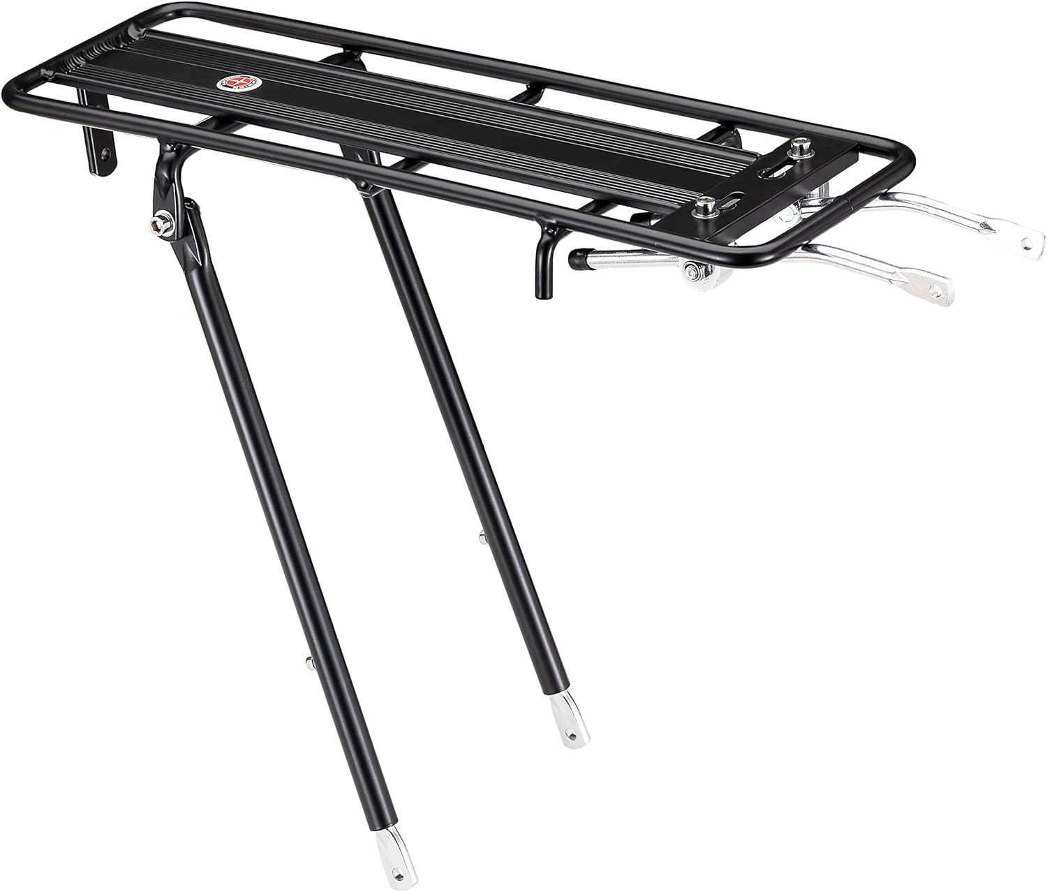 Schwinn Rear Bike Cargo Rack, Durable Rack Holds 26 lbs, Fits Most Adult Bikes 24-29-Inch Wheels, Bikes with Center, Side, or No Mounting Points
