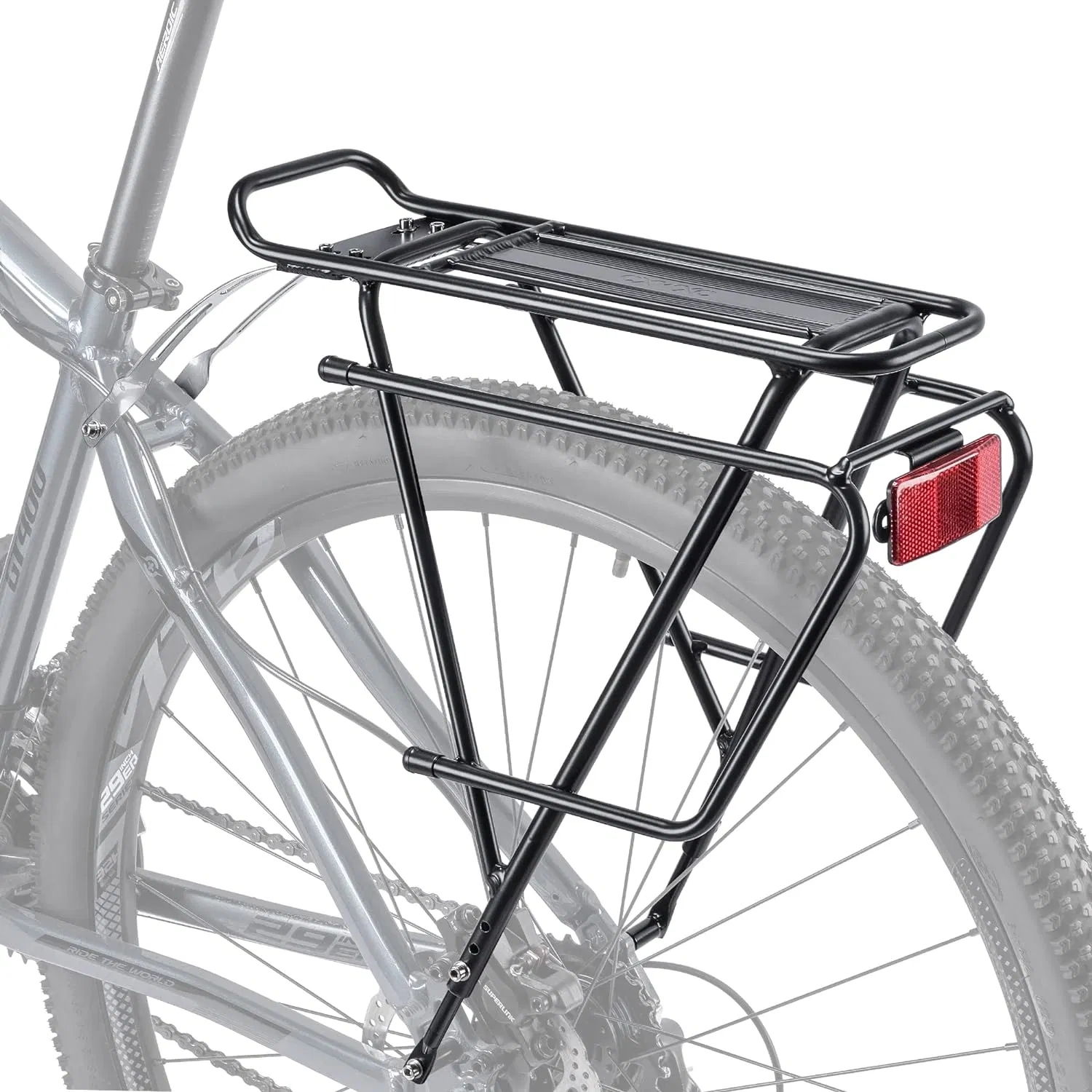 CXWXC Rear Bike Rack - Bike Cargo Rack for Disc Brake/Non-Disc Brake Mount - Bicycle Pannier Rack, Touring Carrier Rack