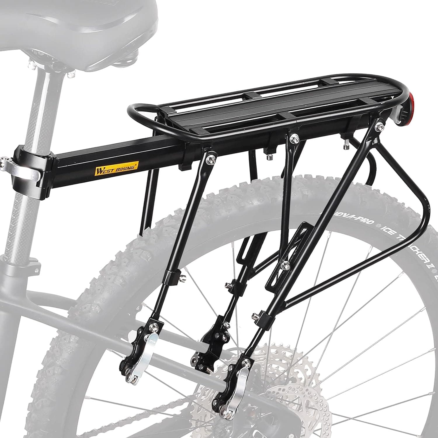 Large Rear Bicycle Rack Hongyea Bike Cargo Rack: 220 lbs Load Capacity & Quick Installation