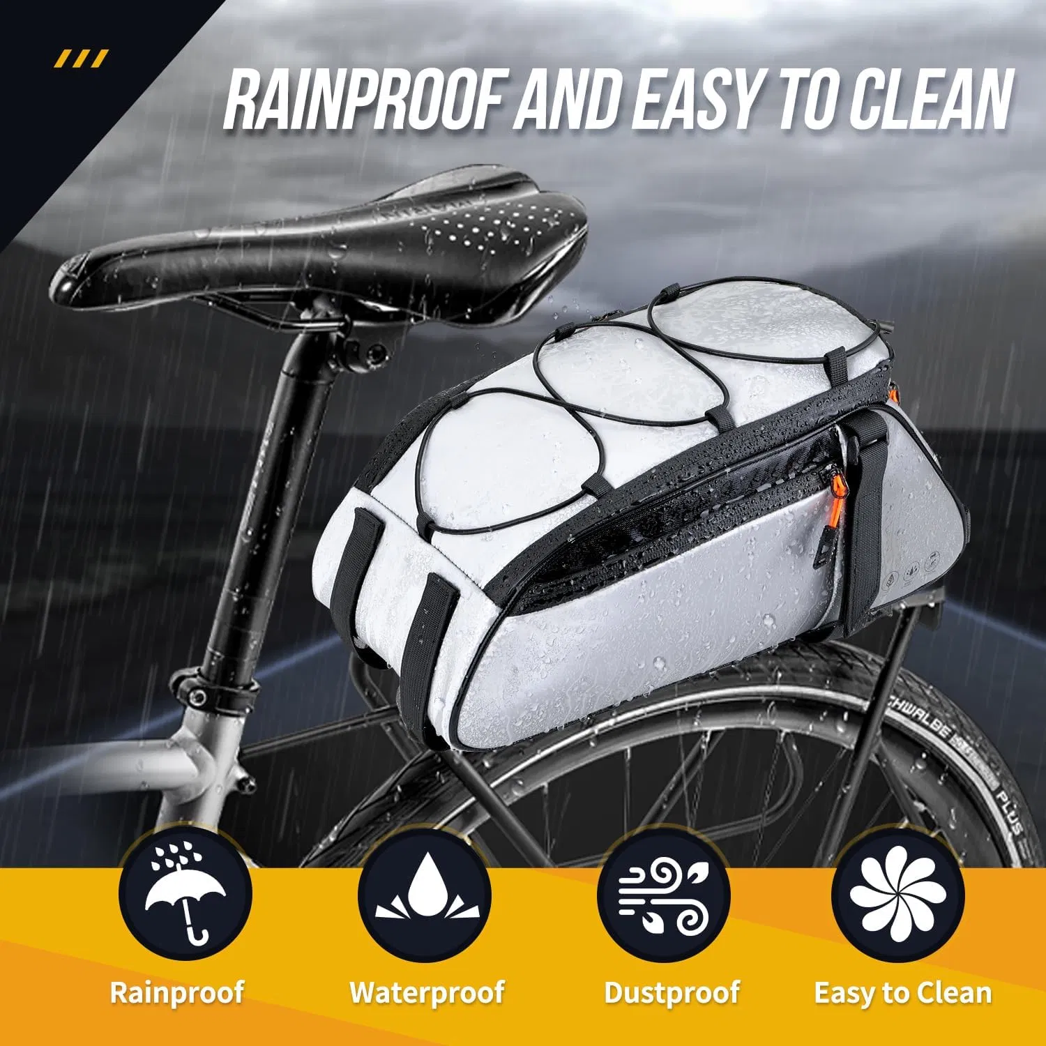 WOTOW Bike Rear Rack Bag